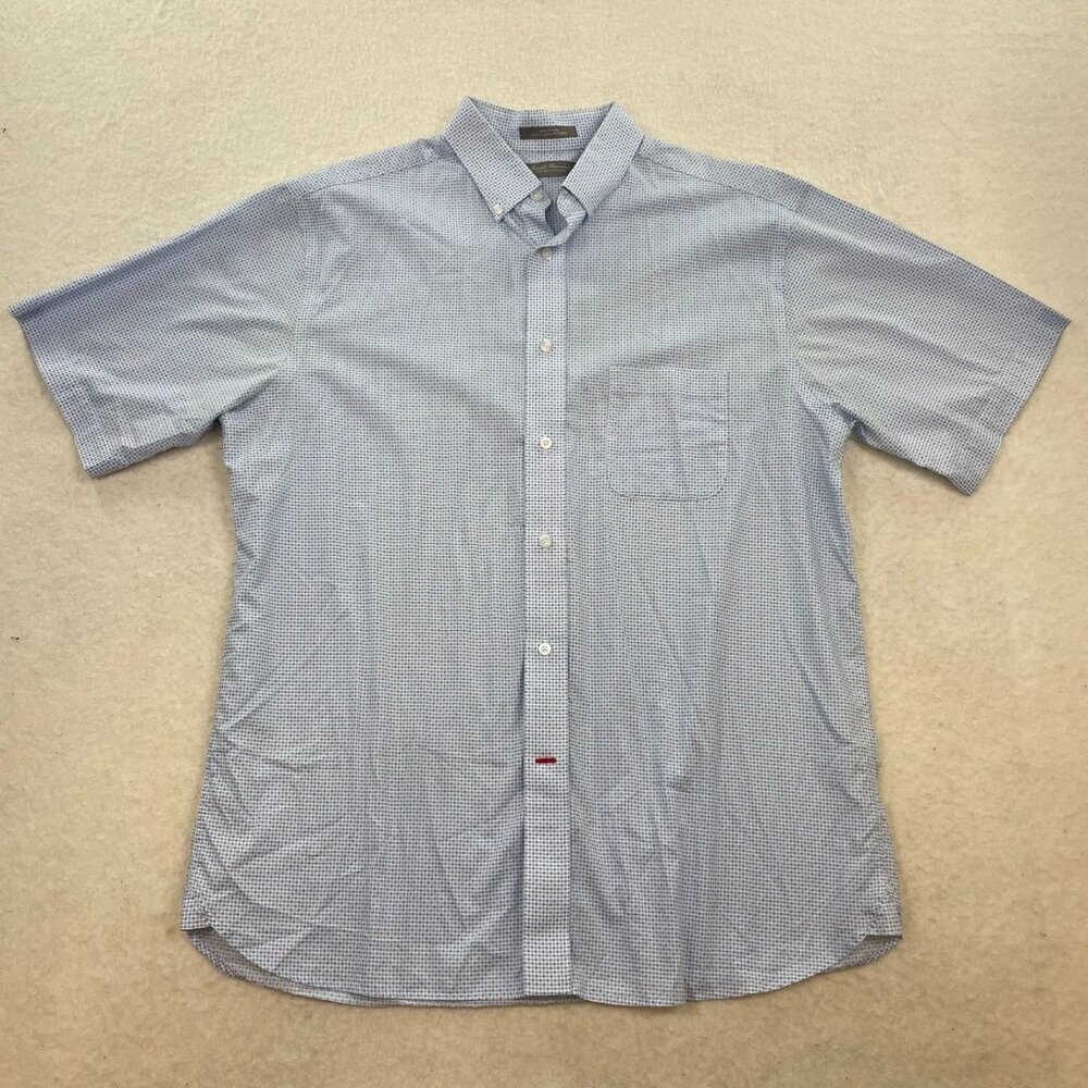 Daniel Cremieux Collection Men's Blue Cotton Button Down Shirt Size Large